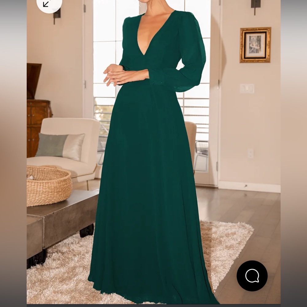 Talk About Divine Hunter Green Long Sleeve Backless Maxi Dress